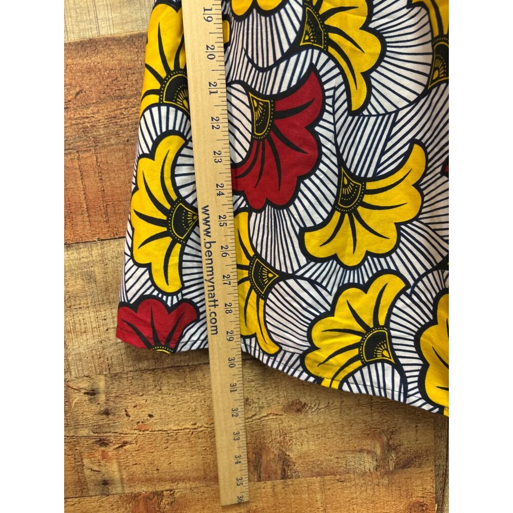 Apogee Womens Floral Off-Shoulder Dress 2X Yellow/Red/White - Picture 3 of 7